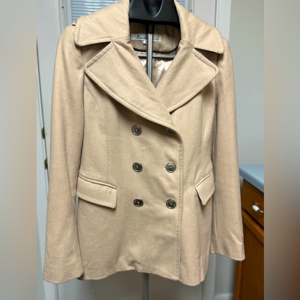 Kenneth Cole Women’s Wool Blend Pea Coat – Size 10 - Picture 2 of 7